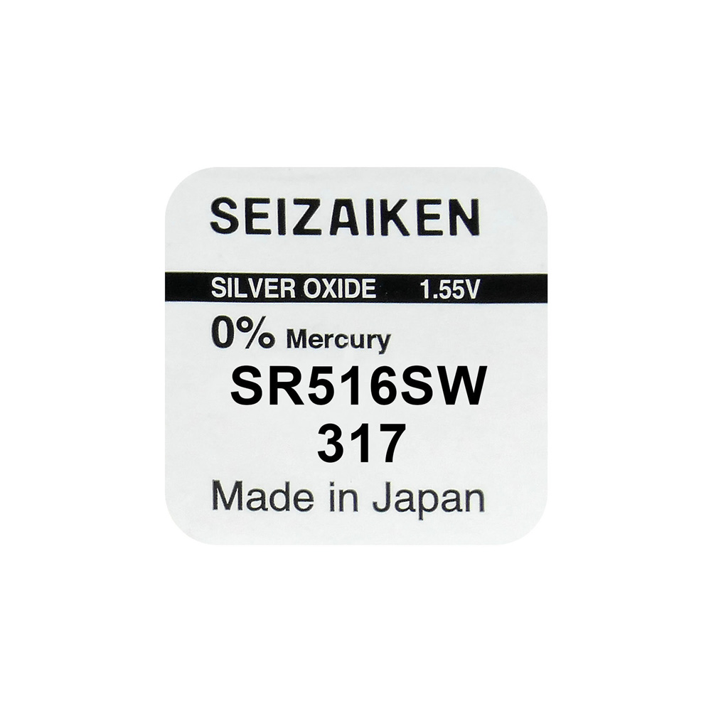 SEIZAIKEN SEIKO ΜΠΑΤΑΡΙΕΣ ΡΟΛΟΓΙΟΥ 317/SR516/V317/SR62 1.55V 12.5mAh SILVER OXIDE 1 ΤΕΜ/BLISTER - Image 2
