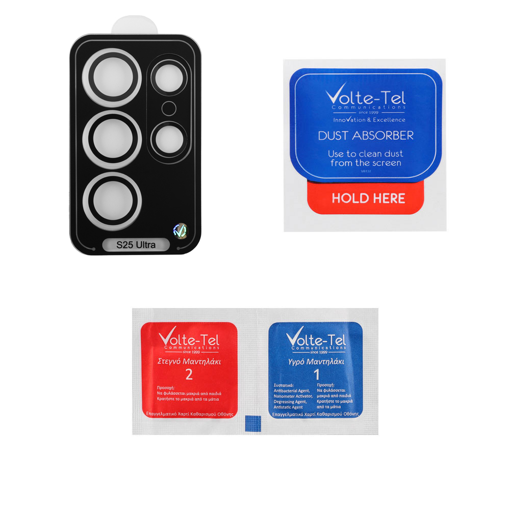 VOLTE-TEL CAMERA GLASS COVER SAMSUNG S25 ULTRA 5G 6.9in 9H 0.33MM PREMIUM EASY APPLICATION TRANSPARENT - Image 3