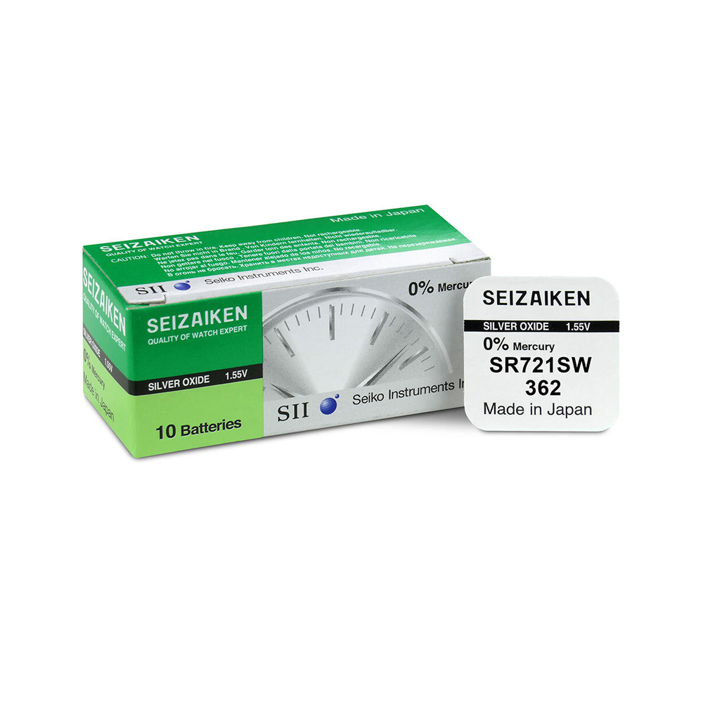 SEIZAIKEN SEIKO ΜΠΑΤΑΡΙΕΣ ΡΟΛΟΓΙΟΥ 362/SR58/361/SR721SW/G11/AG11 1.55V 28mAh SILVER OXIDE 1 ΤΕΜ/BLISTER