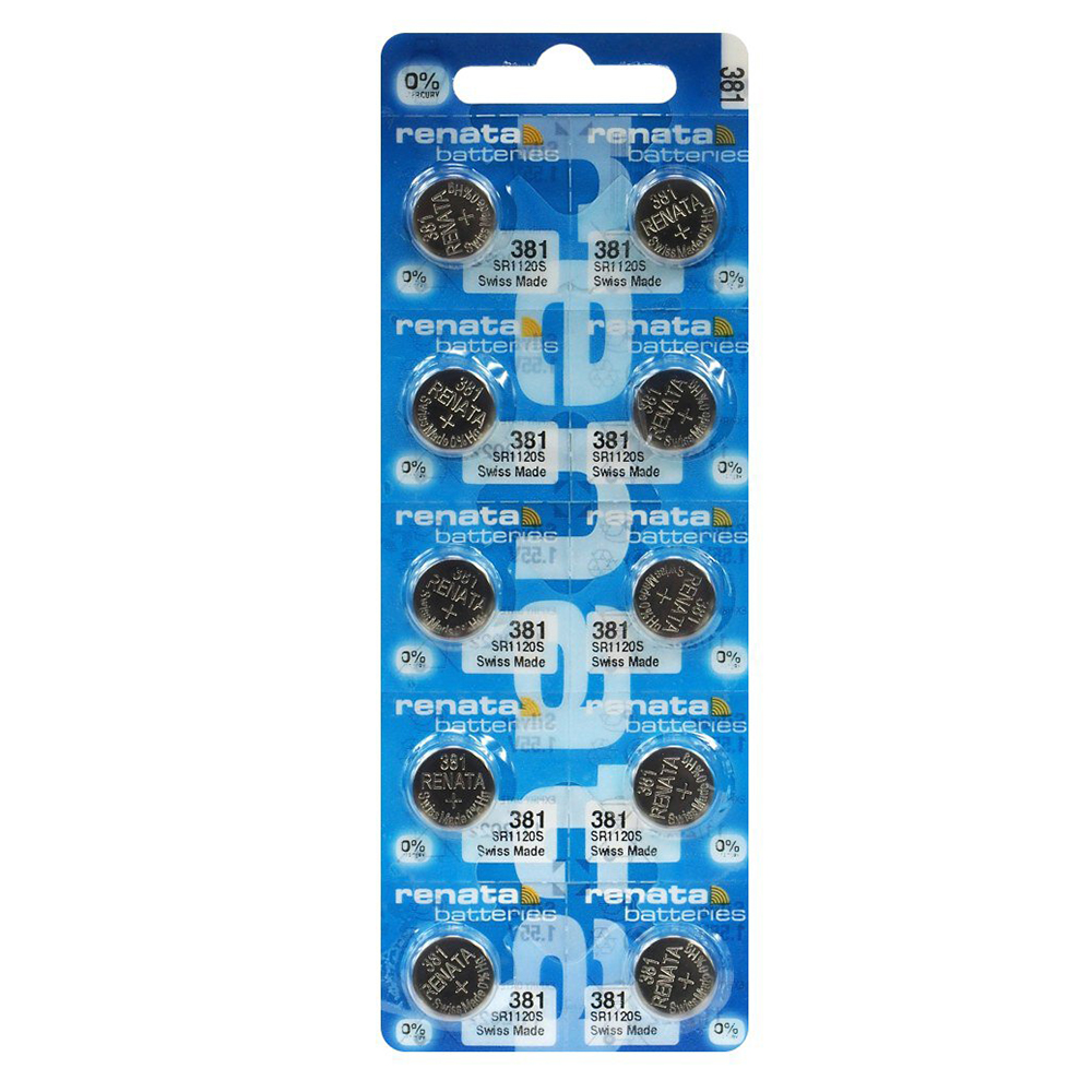 RENATA ΜΠΑΤΑΡΙΕΣ ΡΟΛΟΓΙΟΥ 381/SR55/LR55/191/LR1120/G8/AG8 1.55V 50mAh SILVER OXIDE 1 ΤΕΜ. 10/BLISTER