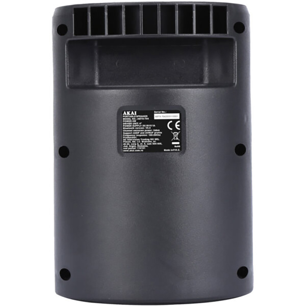 AKAI ABTS-704 PARTY SPEAKER ΦΟΡΗΤΟ ΗΧΕΙΟ BLUETOOTH ΜΕ LED, TWS, USB, MICRO SD, AUX ΚΑΙ ΕΙΣΟΔΟ ΜΙΚΡΟΦΩΝΟΥ 5W ΓΙΑ ΚΑΡΑΟΚΕ - Image 2