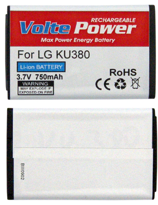 ΜΠΑΤΑΡΙΑ LG KU380/KP100/CE110 750mAh Li-ion(LGIP-430A)VoltePower - Image 2