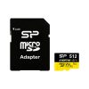 SILICON POWER micro SDXC 512GB CLASS 10 UHS-I U3 A2 V30 INSPIRE DDR200/WA R170/W150 MB/S + SD ADAPTOR SP512GBSTXLA2V1NSP
