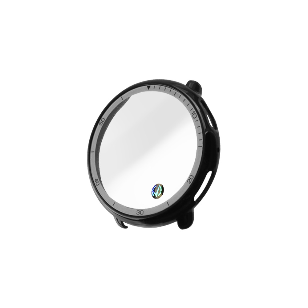 VOLTE-TEL TEMPERED GLASS WATCH AMAZFIT ACTIVE 2 1.32" 9H 0.30mm PC EDGE COVER WITH KEY 3D FULL GLUE FULL COVER BLACK - Image 4