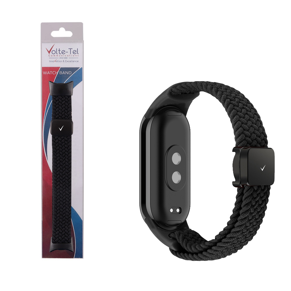 VOLTE-TEL VT148 ΛΟΥΡΑΚΙ ΡΟΛΟΓΙΟΥ XIAOMI SMART BAND 8/ 9/ 10 BRAIDED MAGNETIC BUCKLE BLACK