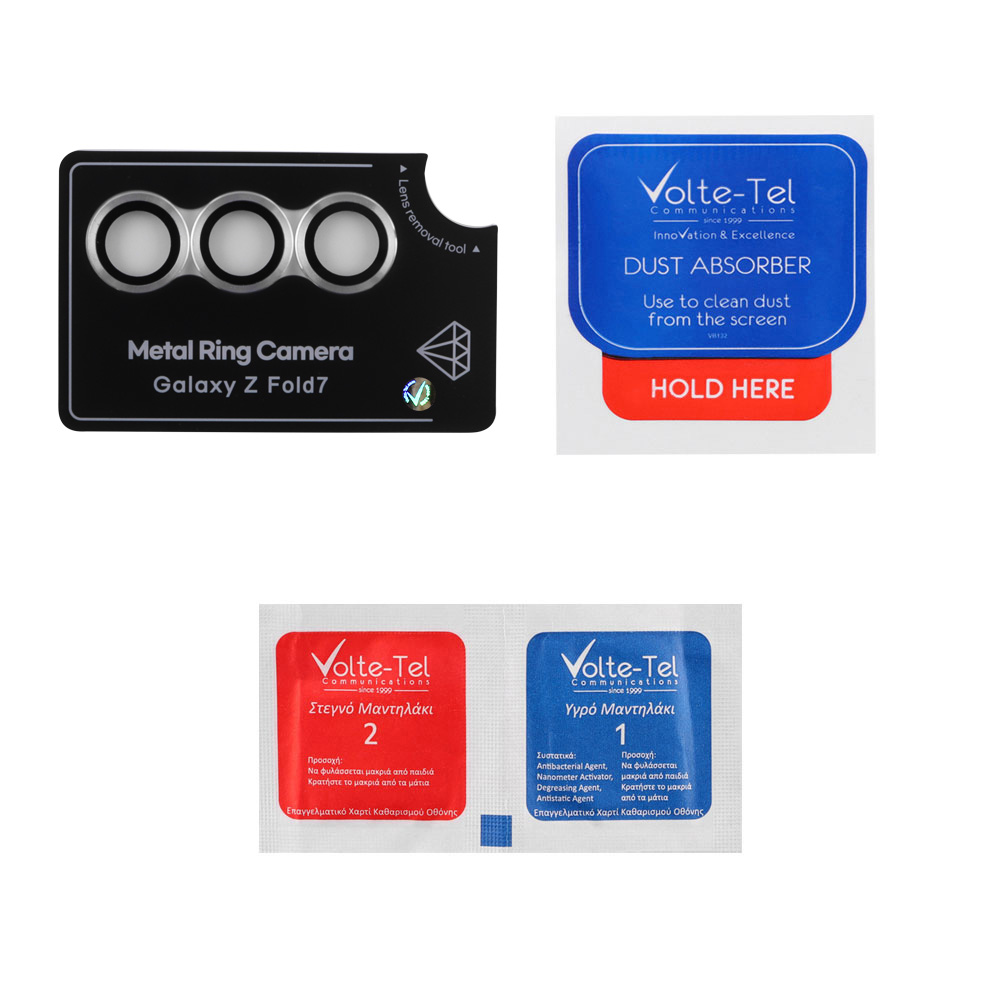 VOLTE-TEL CAMERA GLASS COVER SAMSUNG Z FOLD 7 5G F966 8.0in 9H 0.33MM EASY APPLICATION SILVER - Image 2