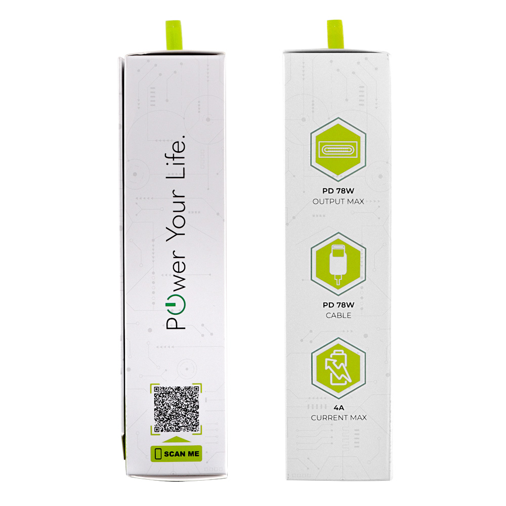 LIME TYPE C GAN PD 3.0 SUPER FAST TRAVEL LTC78W 5V-15V 4.0A/ 20V 3.9A 78W+ ΦΟΡΤΙΣΗΣ-DATA LCC04 TYPE C TO TYPE C 78W WHITE - Image 3