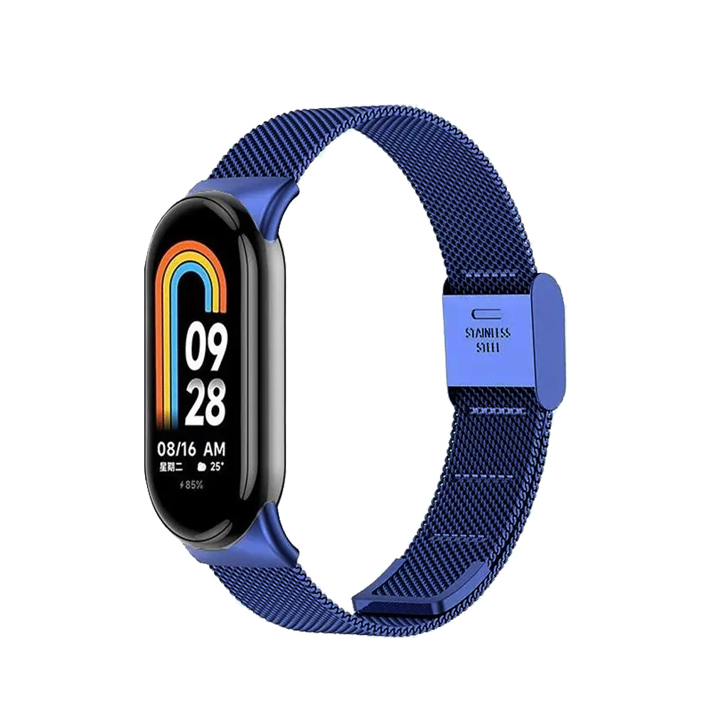 VOLTE-TEL VT155 ΛΟΥΡΑΚΙ ΡΟΛΟΓΙΟΥ ΜΕΤΑΛΛΙΚΟ XIAOMI SMART BAND 8/SMART BAND 9/SMART BAND 10 MILAN BLUE - Image 5