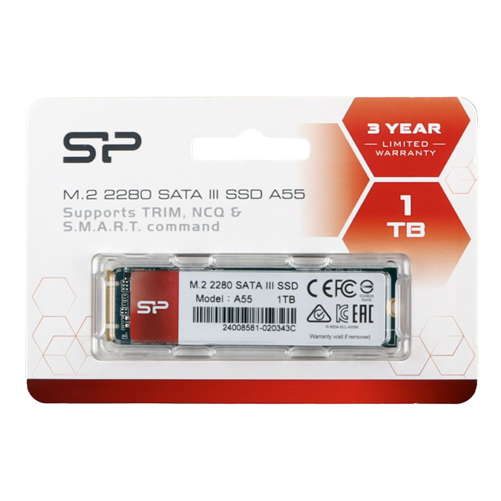 SILICON POWER A55 SSD SATA III M2 2280 3D NAND SLC CACHE 1TB 6GBPS R/W 560/530MB/s - Image 2