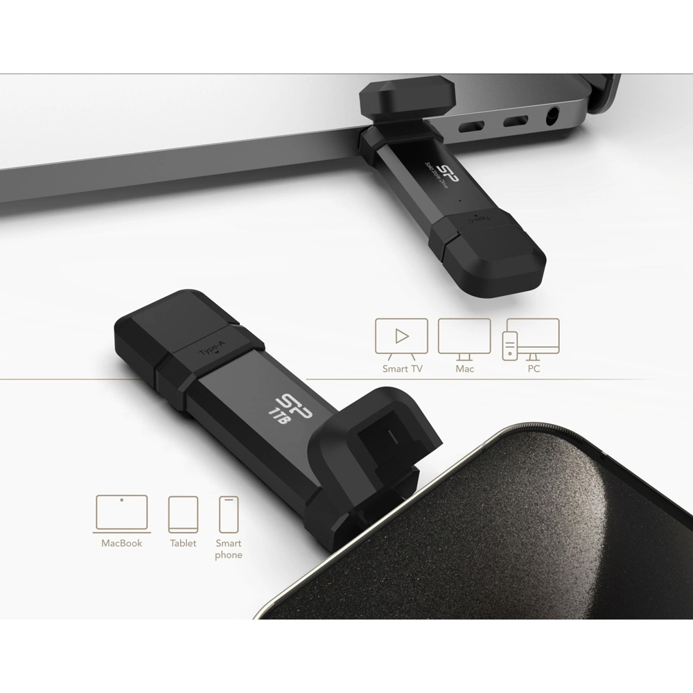 SILICON POWER USB - TYPE C FLASH DRIVE 1TB USB 3.2+OTG MARVEL XTREME DS72 SP001TBUC3S72VPK BLACK-R/W 1050/850 Mb/s - Image 3