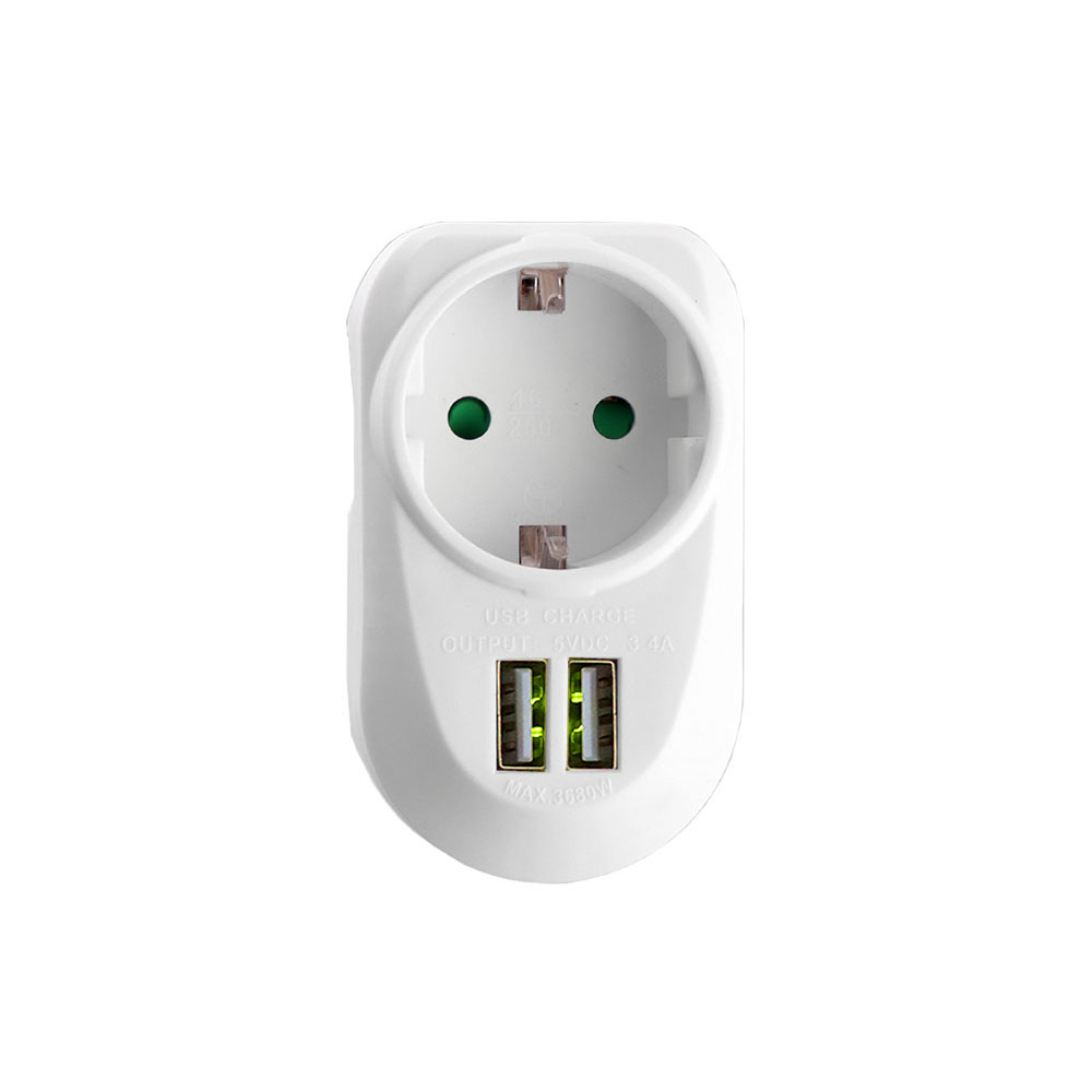 LIME ΑΝΤΑΠΤΟΡΑΣ ΣΟΥΚΟ LS-12USW 16A ΜΕ 2 USB ΘΥΡΕΣ 3.4A ΜΕ ΠΑΙΔΙΚΗ ΠΡΟΣΤΑΣΙΑ/ΓΕΙΩΣΗ ΚΑΙ ΥΠΕΡΤΑΣΗΣ ΣΤΙΣ 2 ΘΥΡΕΣ USB ΑΣΠΡΟ - Image 6