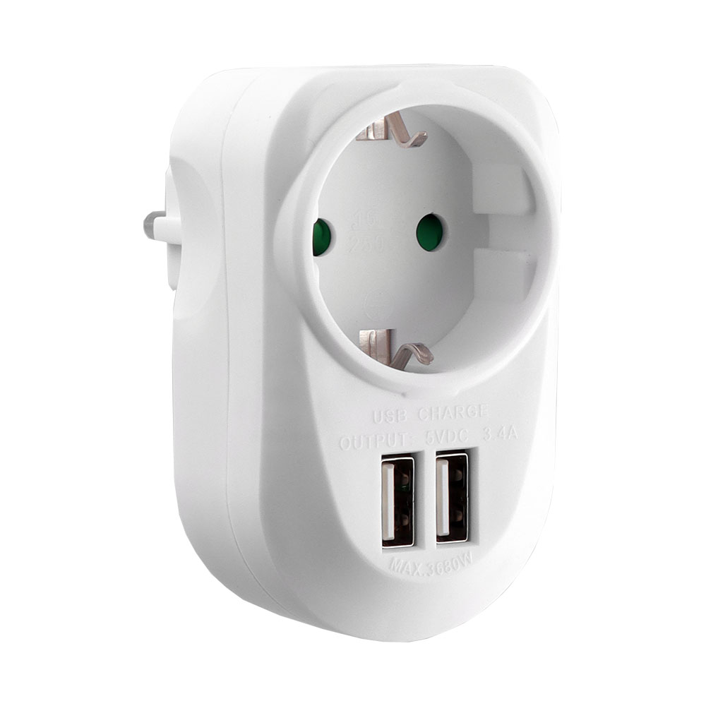 LIME ΑΝΤΑΠΤΟΡΑΣ ΣΟΥΚΟ LS-12USW 16A ΜΕ 2 USB ΘΥΡΕΣ 3.4A ΜΕ ΠΑΙΔΙΚΗ ΠΡΟΣΤΑΣΙΑ/ΓΕΙΩΣΗ ΚΑΙ ΥΠΕΡΤΑΣΗΣ ΣΤΙΣ 2 ΘΥΡΕΣ USB ΑΣΠΡΟ - Image 5