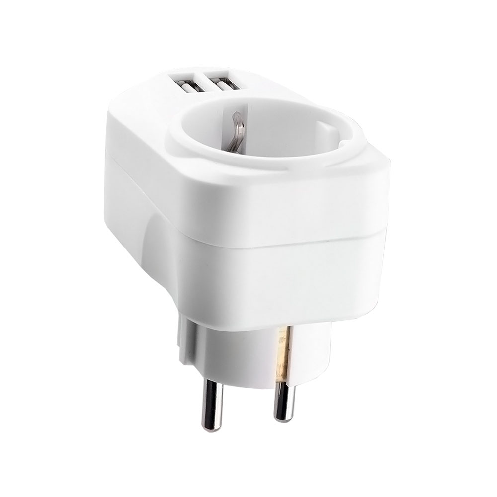 LIME ΑΝΤΑΠΤΟΡΑΣ ΣΟΥΚΟ LS-12USW 16A ΜΕ 2 USB ΘΥΡΕΣ 3.4A ΜΕ ΠΑΙΔΙΚΗ ΠΡΟΣΤΑΣΙΑ/ΓΕΙΩΣΗ ΚΑΙ ΥΠΕΡΤΑΣΗΣ ΣΤΙΣ 2 ΘΥΡΕΣ USB ΑΣΠΡΟ - Image 3