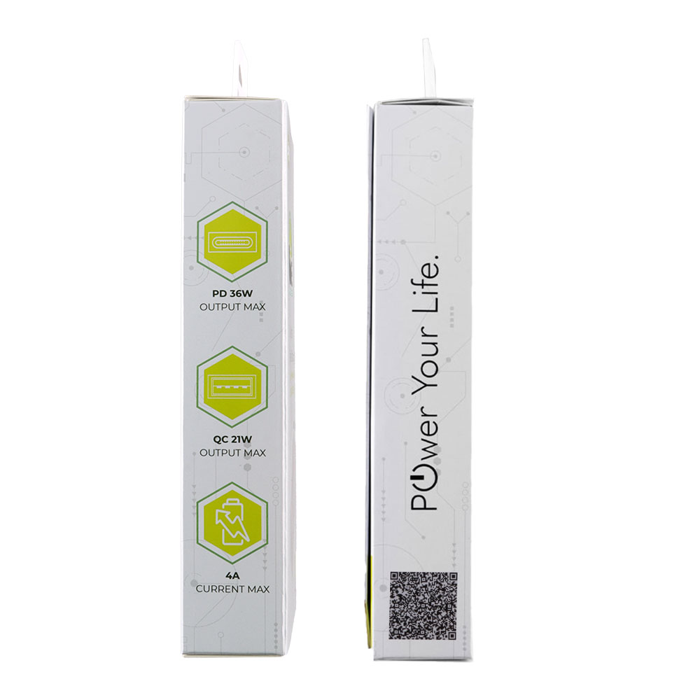 LIME TYPE C PD 3.0 DUAL SUPER FAST TRAVEL LTC36W 4.0A 36W - USB QC 3.0 21W max 36W WHITE - Image 3