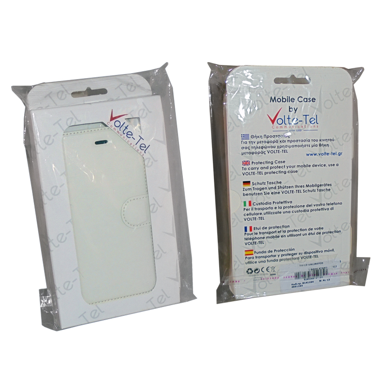 VOLTE-TEL ΘΗΚΗ IPHONE 6S/6 4.7" LEATHER-TPU BOOK STAND WHITE - Image 3