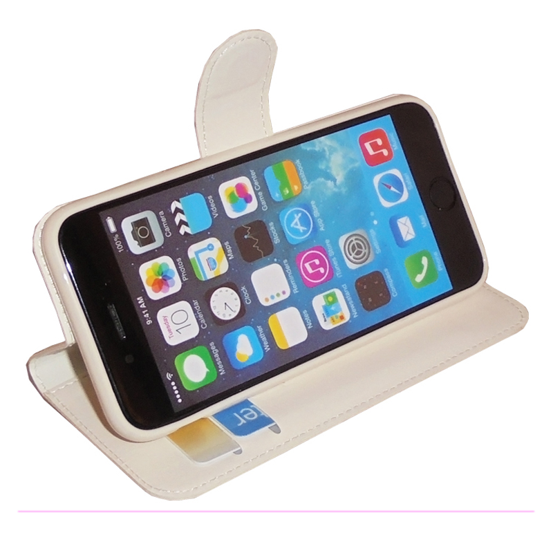 VOLTE-TEL ΘΗΚΗ IPHONE 6S PLUS/6 5.5" LEATHER-TPU BOOK STAND WHITE - Image 6