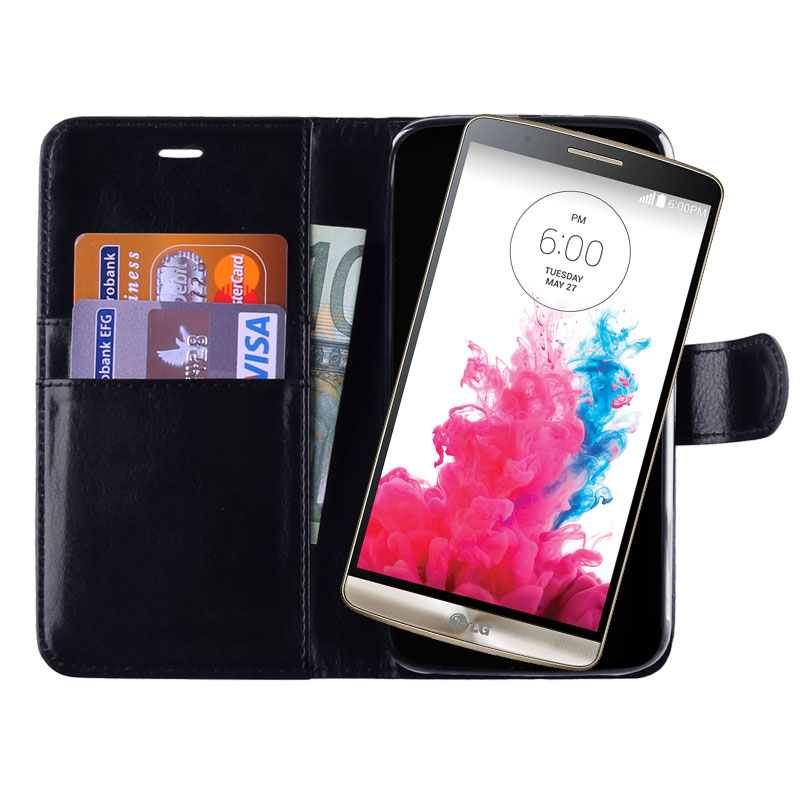 VOLTE-TEL ΘΗΚΗ LG G3 D855 LEATHER-TPU BOOK STAND BLACK - Image 4