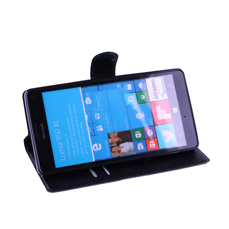 VOLTE-TEL ΘΗΚΗ MICROSOFT LUMIA 950 XL LEATHER-TPU BOOK STAND BLACK - Image 6