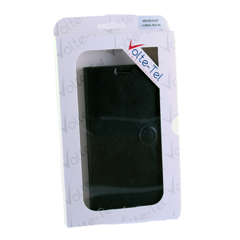 VOLTE-TEL ΘΗΚΗ MICROSOFT LUMIA 950 XL LEATHER-TPU BOOK STAND BLACK - Image 3