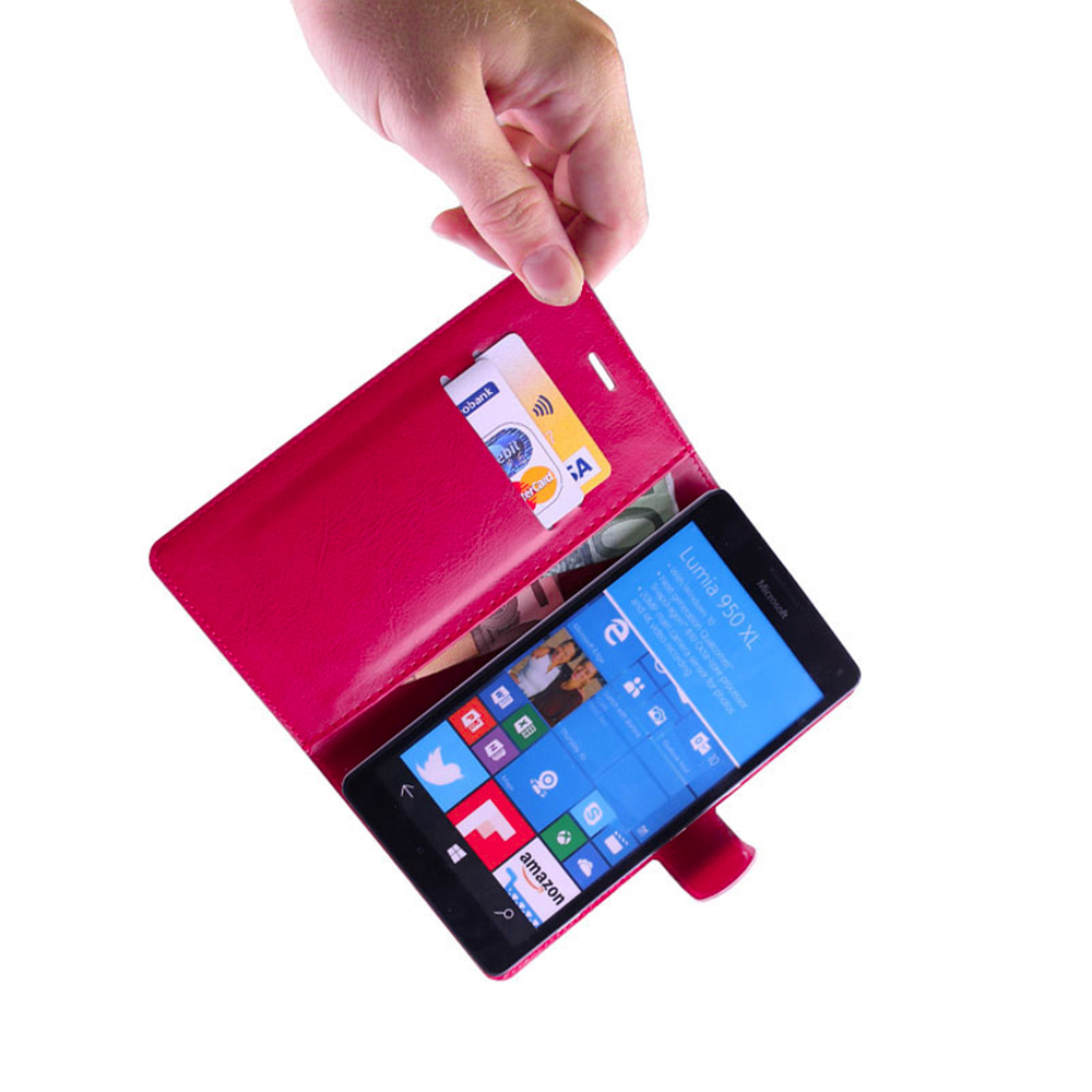 VOLTE-TEL ΘΗΚΗ UNIVERSAL 4.5"-5.1" LEATHER BOOK 3M MAGNET PINK - Image 2