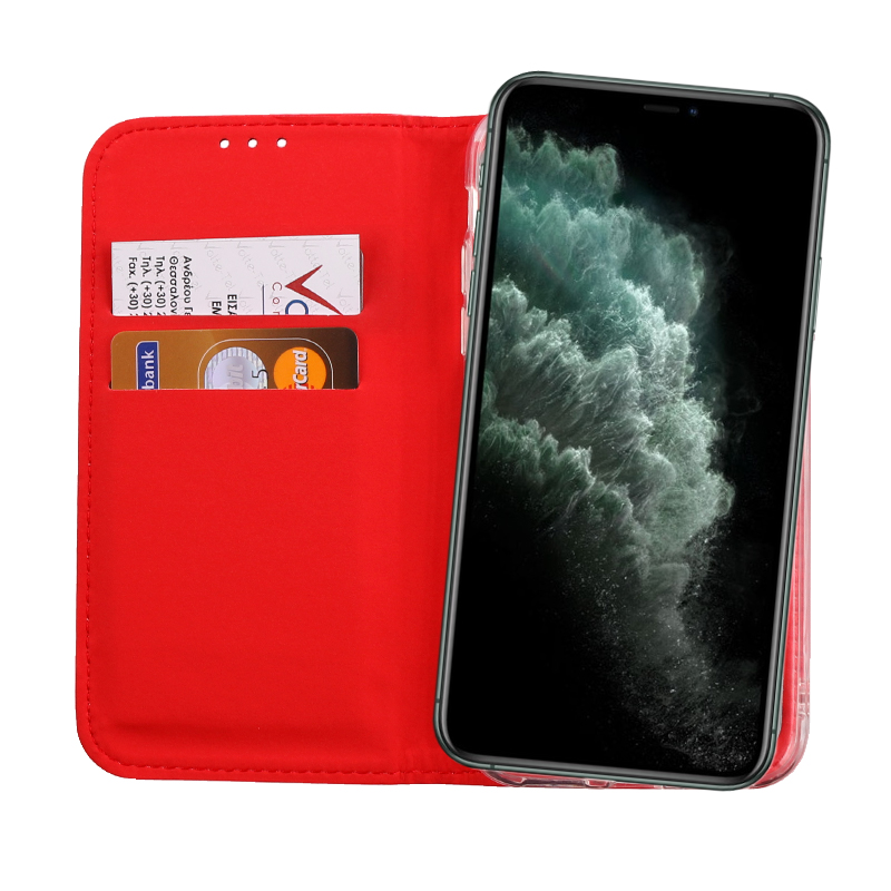 VOLTE-TEL ΘΗΚΗ IPHONE 11 PRO MAX 6.5" POCKET MAGNET BOOK STAND RED - Image 6