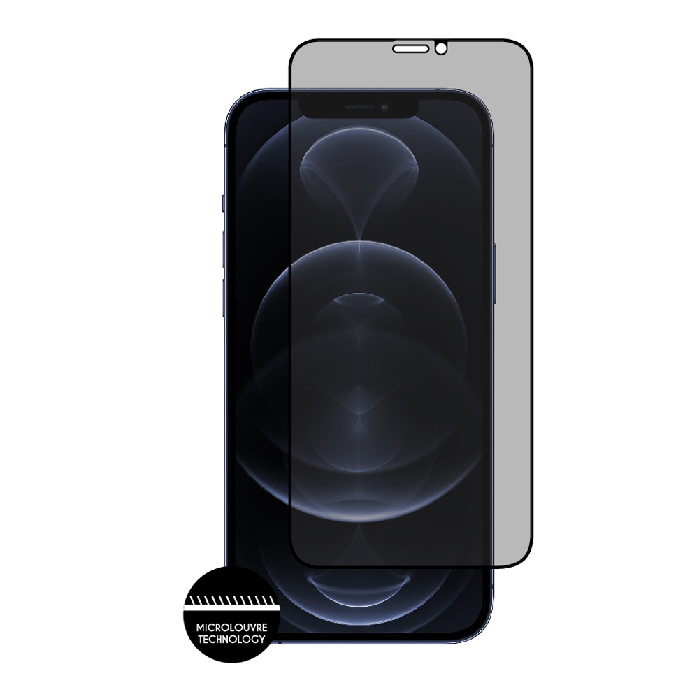 IDOL 1991 PRIVACY ANTISPY TEMPERED GLASS IPHONE 12 PRO MAX 6.7in 9H 0.25mm SEMI CURVED FULL GLUE BLACK - Image 6