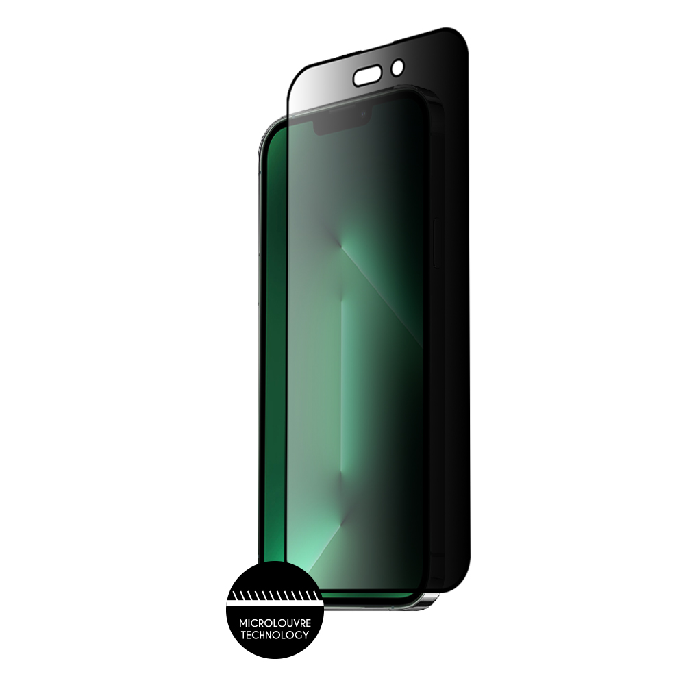 IDOL 1991 PRIVACY ANTISPY TEMPERED GLASS IPHONE 14 PRO 6.1in 9H 0.25mm SEMI CURVED FULL GLUE BLACK - Image 7
