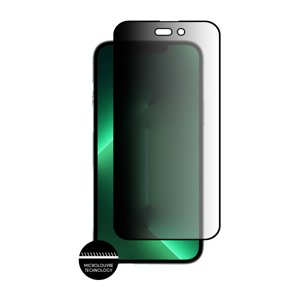 IDOL 1991 PREMIUM PRIVACY ANTISPY TEMPERED GLASS IPHONE 14 PRO 6.1in 9H 0.25mm SEMI CURVED FULL GLUE BLACK - Image 6