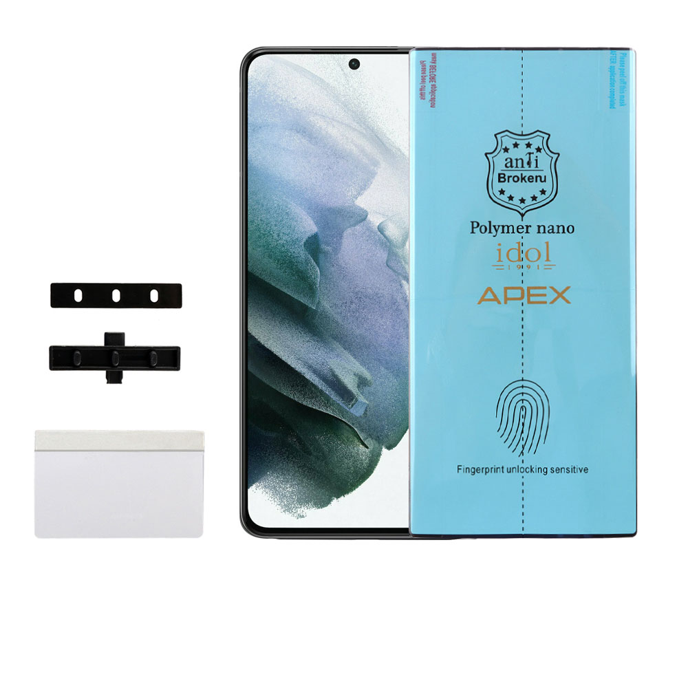 IDOL 1991 APEX POLYMER NANOTECH FILM SAMSUNG S21 PLUS 5G G996 6.7in FINGER UNLOCK FULL COVER WITH INSTALLATION KIT - Image 9