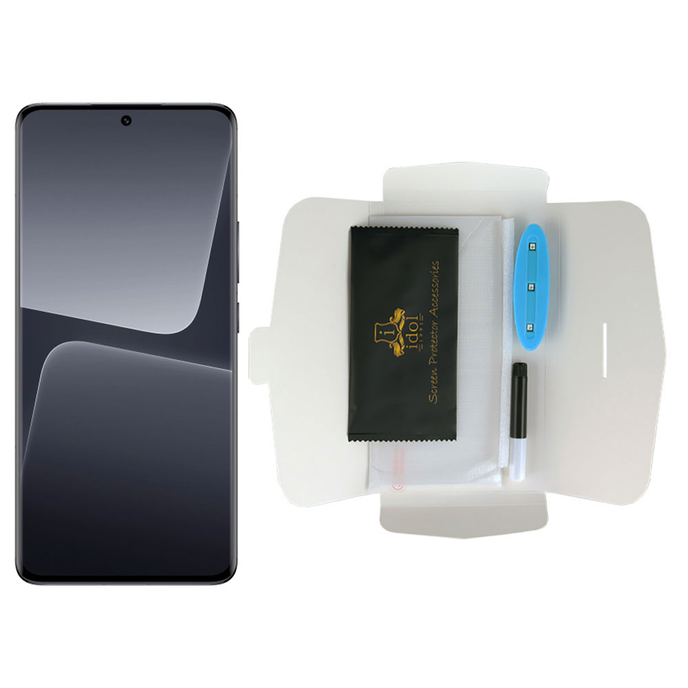 IDOL 1991 UV TEMPERED GLASS XIAOMI 13 LITE 5G 6.55in 9H 0.20mm 10D SEMI WITH GLUE-TOOL FINGER UNLOCK FULL COVER TRANSPARENT - Image 5