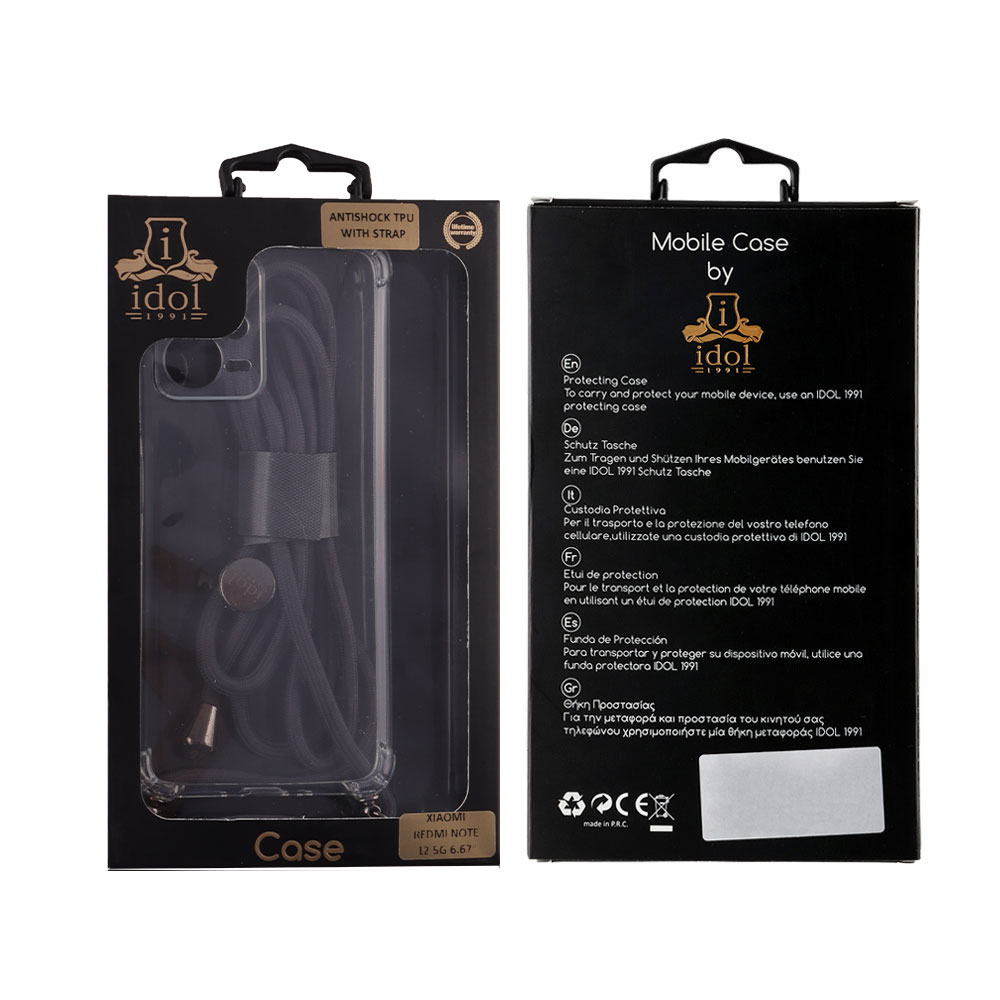 IDOL 1991 ANTISHOCK AIR TPU ΘΗΚΗ XIAOMI REDMI NOTE 12 5G 6.67in WITH STRAP FULL CAMERA PROTECTION ΔΙΑΦΑΝΗ - Image 2