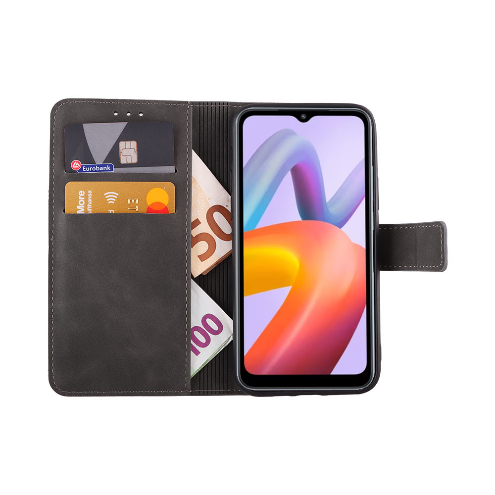 LIME ESSENTIAL ΘΗΚΗ XIAOMI REDMI A2+ 6.52in MAGNET BOOK STAND CLIP GREY - Image 5