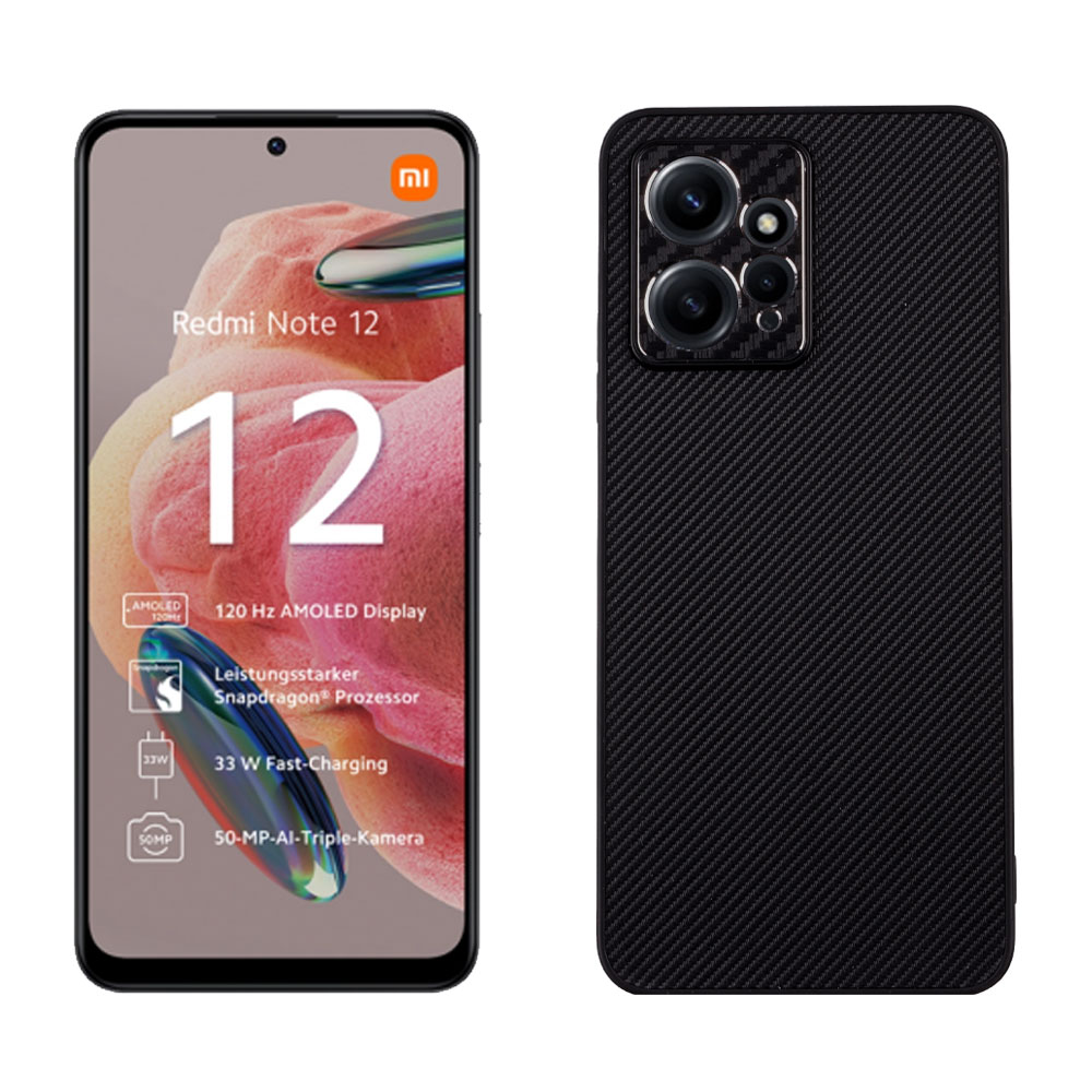 VOLTE-TEL CARBON LIFT ΘΗΚΗ XIAOMI REDMI NOTE 12 4G 6.67in FULL CAMERA PROTECTION BLACK - Image 5