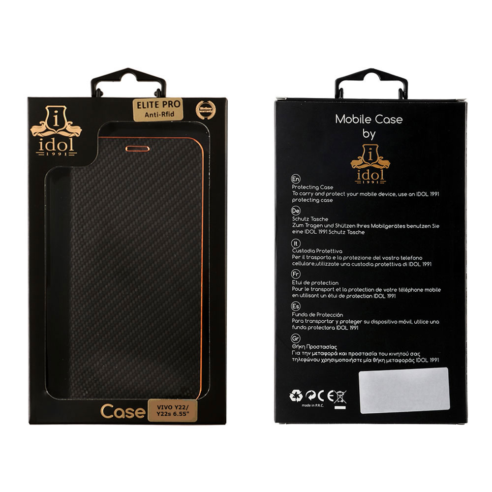 IDOL 1991 ELITE PRO ΘΗΚΗ VIVO Y22/Y22s 6.55in ANTI-RFID BOOK STAND BLACK - Image 2