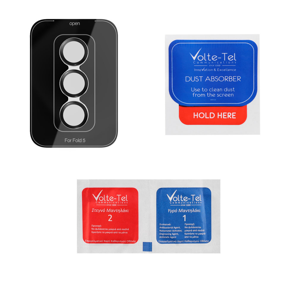 VOLTE-TEL CAMERA GLASS COVER SAMSUNG Z FOLD 5 F946 5G 7.6in 9H 0.30MM EASY APPLICATION BLACK - Image 3