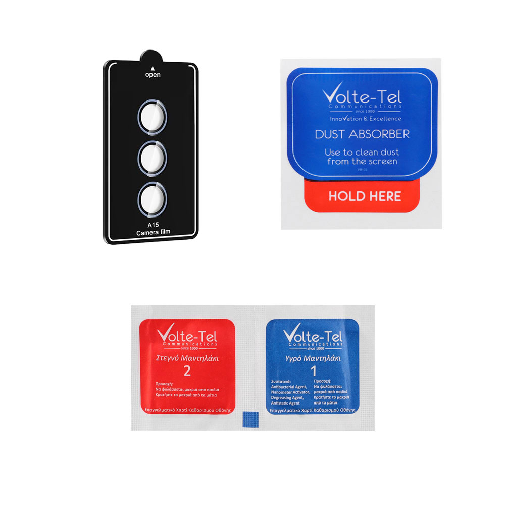 VOLTE-TEL CAMERA GLASS COVER SAMSUNG A15 4G A155/A15 5G A157 6.4in 9H 0.30MM EASY APPLICATION BLUE - Image 3