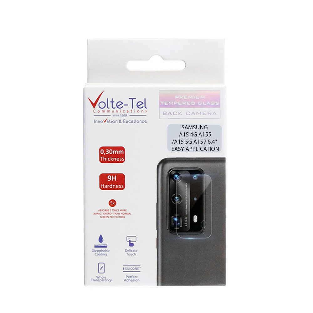 VOLTE-TEL CAMERA GLASS COVER SAMSUNG A15 4G A155/A15 5G A157 6.4in 9H 0.30MM EASY APPLICATION BLUE - Image 2