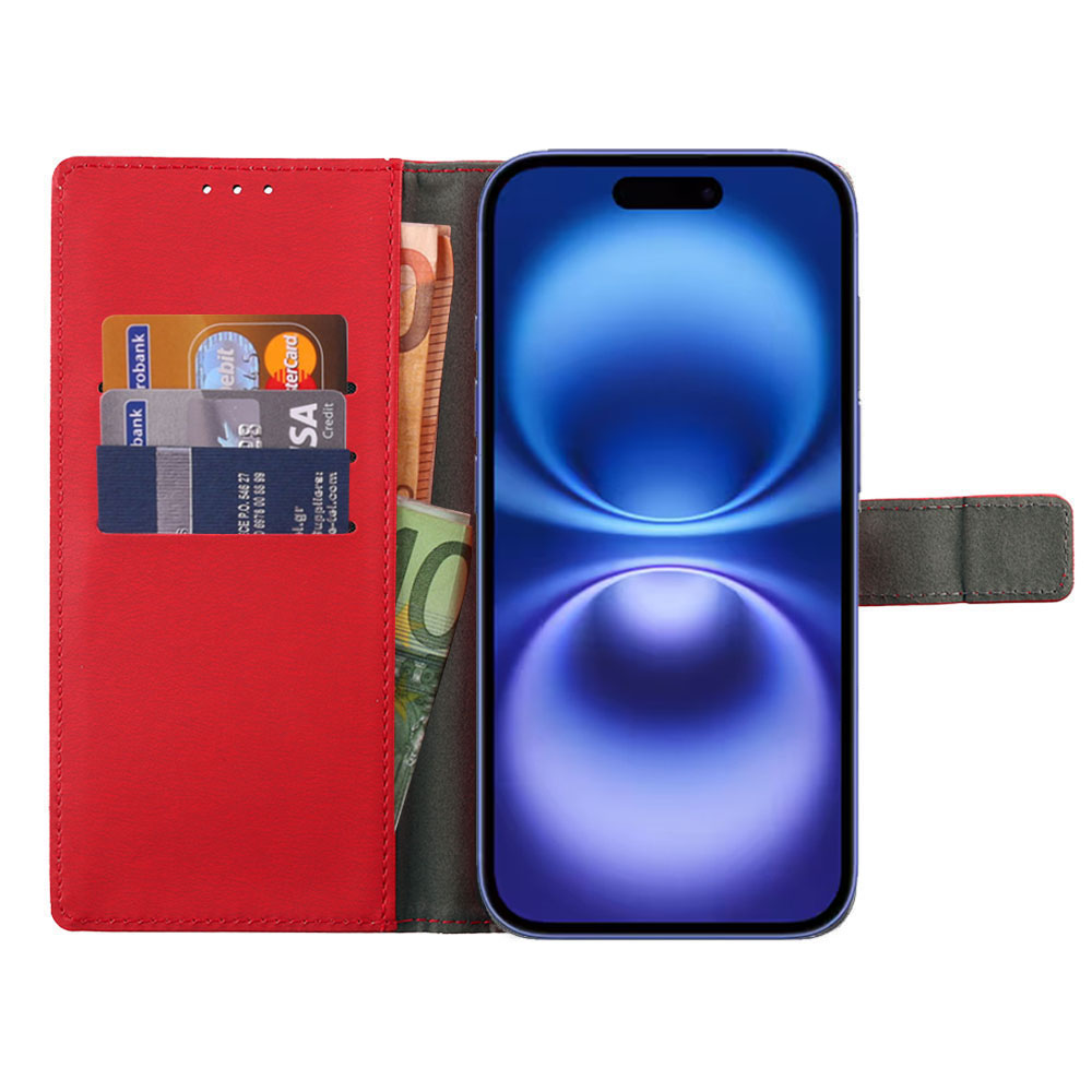 VOLTE-TEL ALLURE ΘΗΚΗ IPHONE 16 6.1in MAGNET BOOK STAND CLIP RED - Image 6