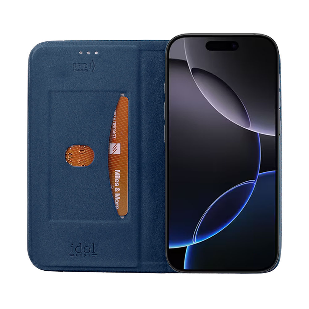 IDOL 1991 ELITE ΘΗΚΗ IPHONE 16 PRO 6.3in ANTI-RFID BOOK STAND BLUE - Image 7