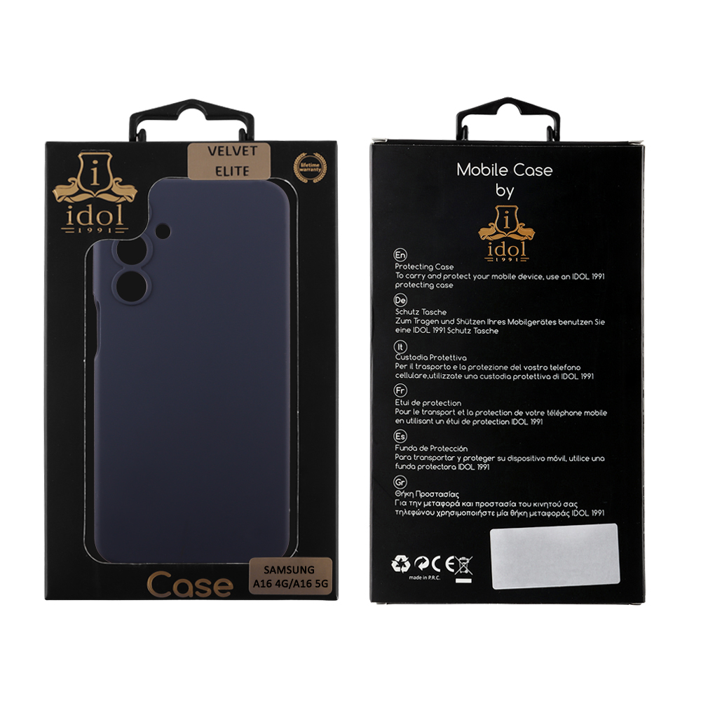 IDOL 1991 VELVET ELITE TPU ΘΗΚΗ SAMSUNG A16 4G A165/A16 5G A166 6.7in 4 SIDE FULL CAMERA PROTECTION BLUE - Image 2