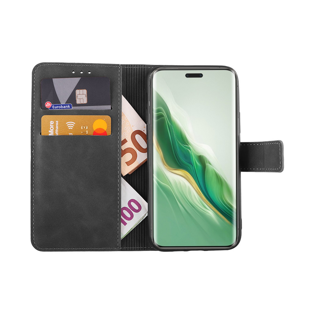 LIME ESSENTIAL ΘΗΚΗ HONOR MAGIC 6 PRO 5G 6.8in MAGNET BOOK STAND CLIP GREY - Image 5