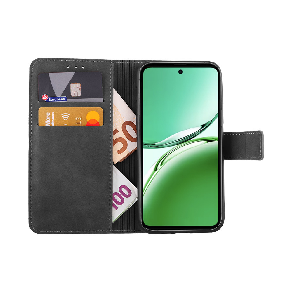 LIME ESSENTIAL ΘΗΚΗ OPPO RENO12 FS 5G 6.67in MAGNET BOOK STAND CLIP GREY - Image 5