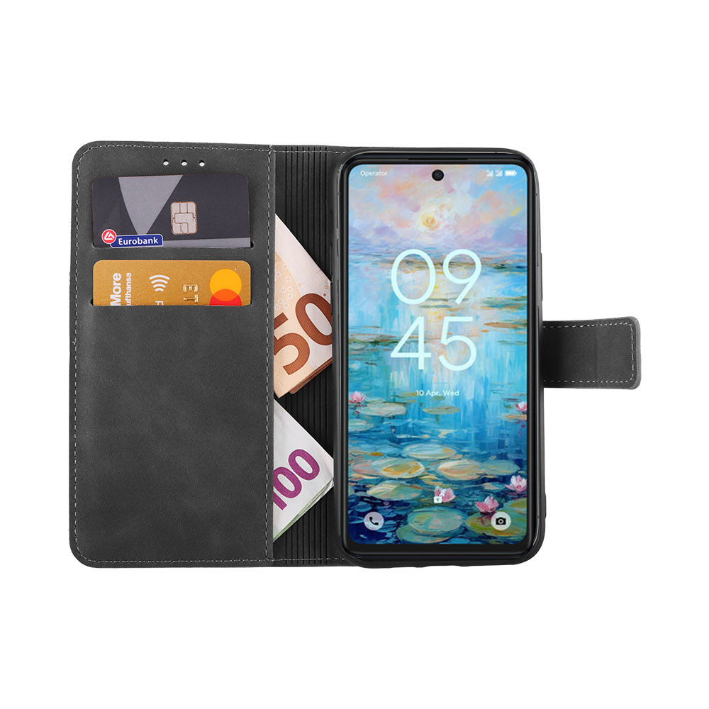 LIME ESSENTIAL ΘΗΚΗ TCL 50 NXTPAPER/ 50 PRO NXTPAPER 5G 6,8in MAGNET BOOK STAND CLIP GREY - Image 5
