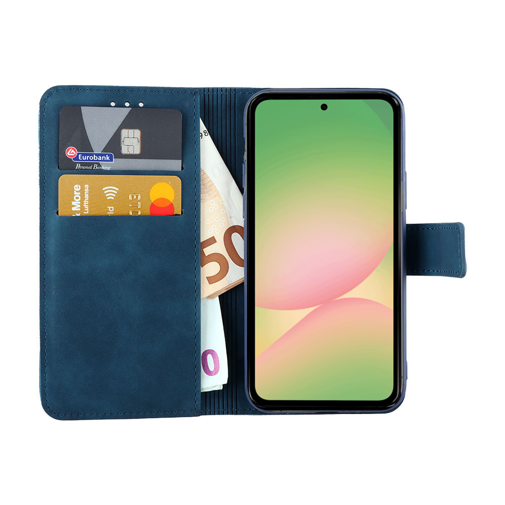 LIME ESSENTIAL ΘΗΚΗ SAMSUNG A56 5G A566 6.7in MAGNET BOOK STAND CLIP DARK BLUE - Image 5