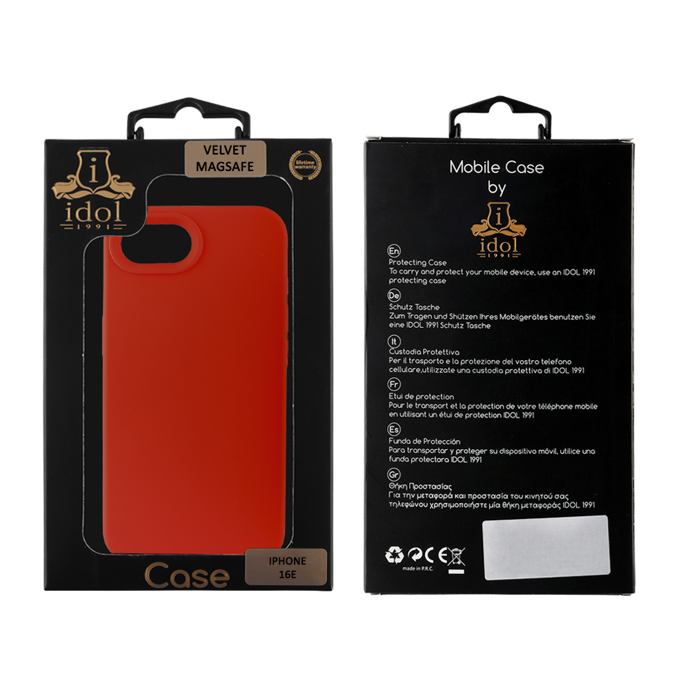 IDOL 1991 VELVET ELITE TPU ΘΗΚΗ IPHONE 16E/ IPHONE 17E 6.1in 4 SIDE CAMERA GUARD RED - Image 2