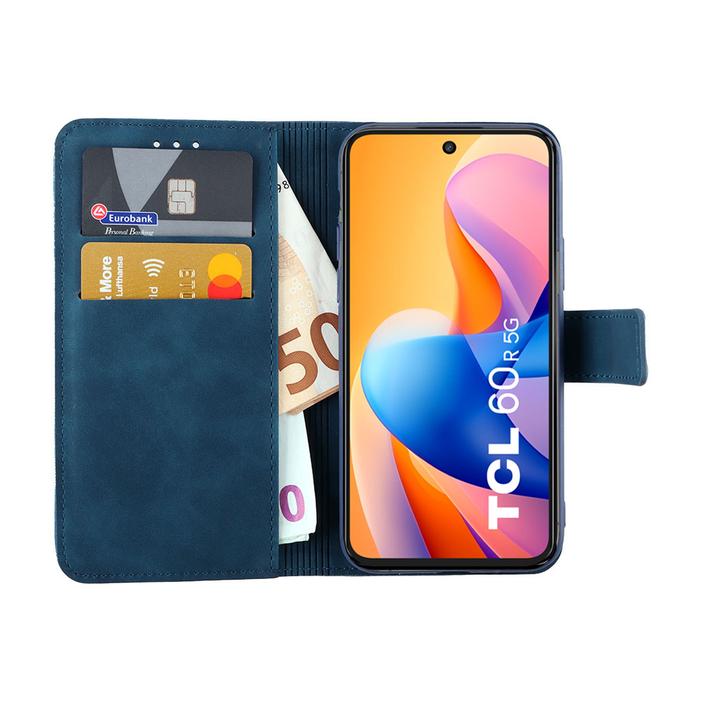 LIME ESSENTIAL ΘΗΚΗ TCL 60/ 60 SE NXTPAPER/ 60R 6.7in MAGNET BOOK STAND CLIP FULL CAMERA PROTECTION DARK BLUE - Image 5