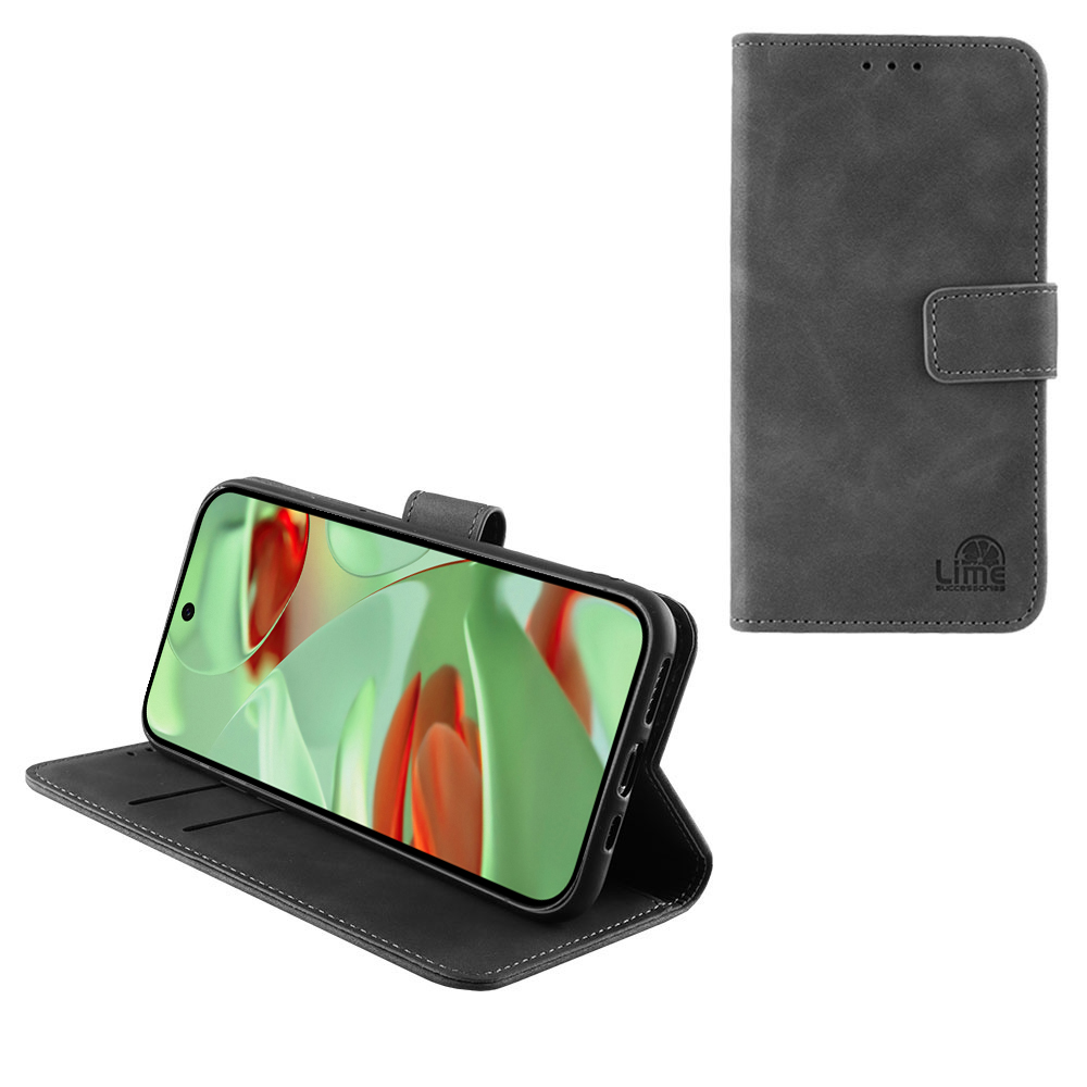 LIME ESSENTIAL ΘΗΚΗ GOOGLE PIXEL 9 5G 6.3in MAGNET BOOK STAND CLIP GREY