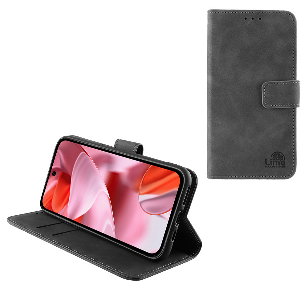 LIME ESSENTIAL ΘΗΚΗ GOOGLE PIXEL 9A 5G 6.3in MAGNET BOOK STAND CLIP GREY
