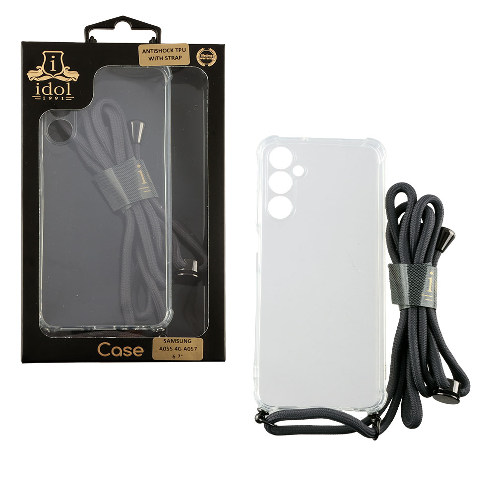 IDOL 1991 ANTISHOCK AIR TPU ΘΗΚΗ SAMSUNG A05s 4G A057/F14 4G E145 6.7in WITH STRAP FULL CAMERA PROTECTION ΔΙΑΦΑΝΗ