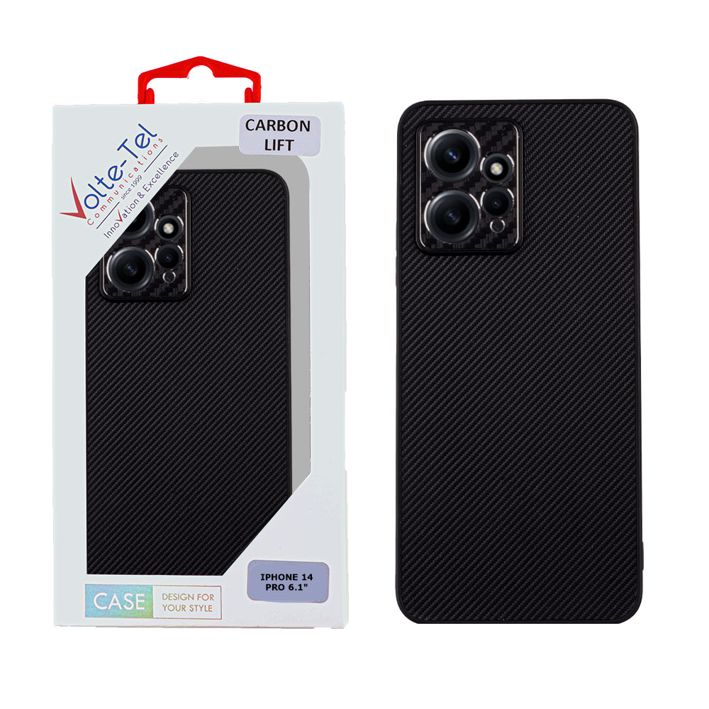 VOLTE-TEL CARBON LIFT ΘΗΚΗ XIAOMI REDMI NOTE 12 4G 6.67in FULL CAMERA PROTECTION BLACK